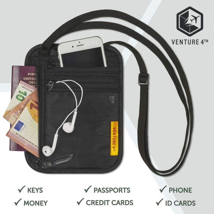 VENTURE 4TH RFID Blocking Travel Neck Wallet