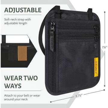 VENTURE 4TH RFID Blocking Travel Neck Wallet
