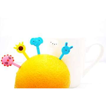 40PCS Animal Fruit Food Picks, Bento Box Picks, Mini Cartoon Animal Food Toothpicks, Lunch Bento For...