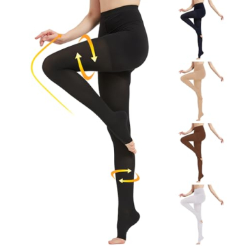 MGANG Medical Compression Pantyhose for Women & Men - Comfortable Open Toe Tights