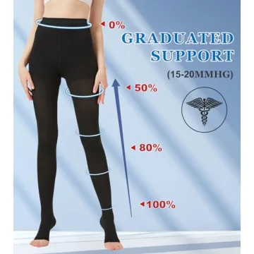 MGANG Medical Compression Pantyhose for Edema and Varicose Veins