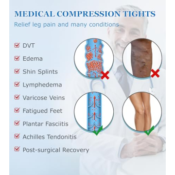 MGANG Medical Compression Pantyhose for Edema and Varicose Veins