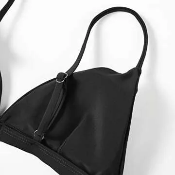 SUUKSESS Women High Waisted High Cut Bikini Set Sexy Triangle Two Piece Swimsuits