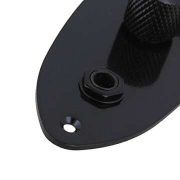 Timiy 1Pcs 3 Bands Pre-wired Switch Control Plate for Fender Jazz Bass Part Black