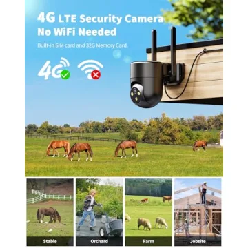 LIWAN 4G LTE Outdoor Security Camera - No WiFi Needed