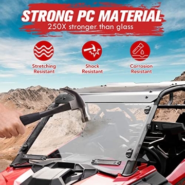 Durable A & UTV PRO Windshield for Polaris RZR 2020-2024