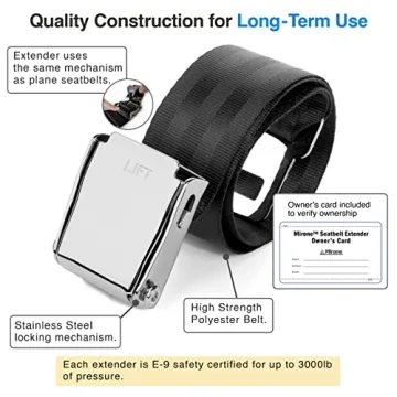 Mirone Airplane Seat Belt Extender Adjustable for All Airlines
