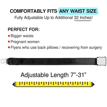 Mirone Airplane Seat Belt Extender Adjustable for All Airlines