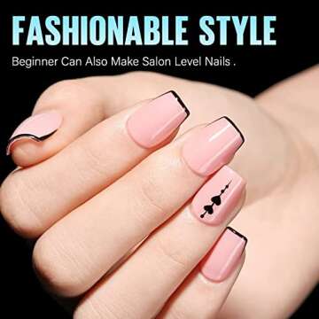 TOMICCA Coffin Nail Tips - Short Soft Gel Nail Tips, 15 Sizes Full Cover Double Sided Matte Gel x Na...