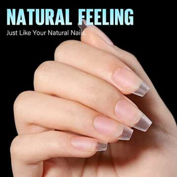 TOMICCA Coffin Nail Tips: Soft Gel Nail Art Must-Have 240Pcs