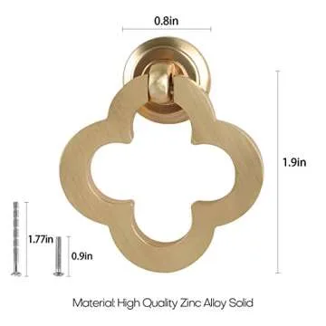 Premium Gold Flower Cabinet Knobs - Vintage Style for Home Decor