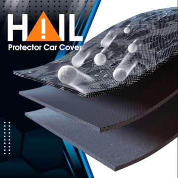 Aoulette SUV Hail Protector Car Cover with Thick Multi-Layered EVA | Gift Windshield Sun Shade | Cus...