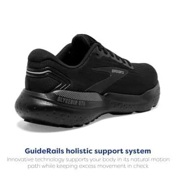 Brooks Men's Glycerin GTS 21 Supportive Running Shoe - Black/Black/Ebony - 14 Medium