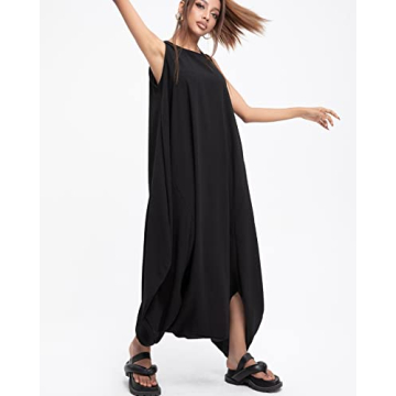 ellazhu Women's Summer Black Harem Jumpsuit for All Occasions