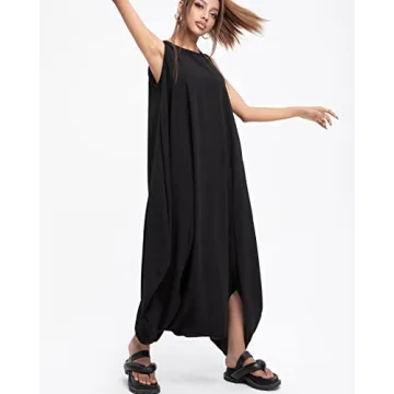 ellazhu Women's Summer Black Harem Jumpsuit for All Occasions