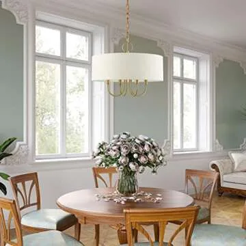 Livex Lighting 4 Light Antique Brass Pendant Chandelier, 18 x 18 x 13.63