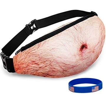 Funny Gifts White Elephant Gifts, Wisedom Gag Gifts Dad Bag Fanny Pack & 3D Beer Belly Waist Pack Wa...