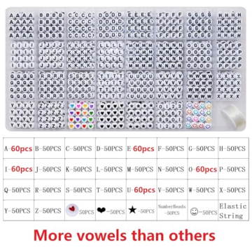 Amaney Acrylic Letter Bead Set for Jewelry Making Bracelets