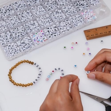 Amaney Acrylic Letter Bead Set for Jewelry Making Bracelets