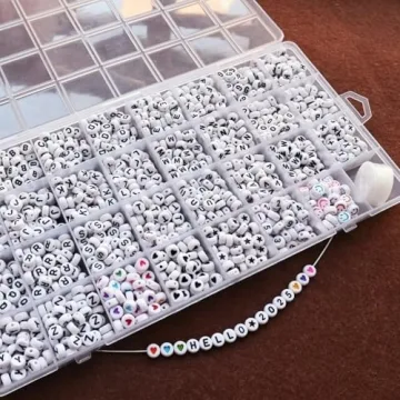 Amaney Acrylic Letter Bead Set for Jewelry Making Bracelets