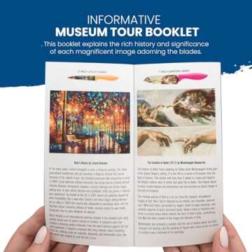 CHEF'S VISION Masterpiece Knife Set -6-Piece Stainless Steel Cutting Knives Set for Kitchen - Stunning Artistic Designs, Great Gift for Women or Men - Unique Kitchen Knife Set Gift for Art Lovers