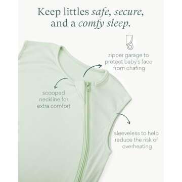 PurComfy Supersoft Sleep Sack 0.5 TOG, Premium Bamboo Viscose Baby Sleeping Bag, Lightweight Sleep Sack 6-15 Months