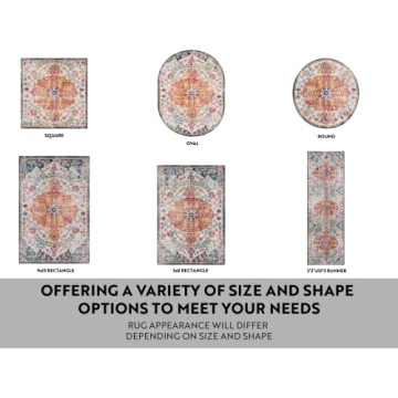 Livabliss Odelia Vintage Bohemian Area Rug 5'3" x 7'3"