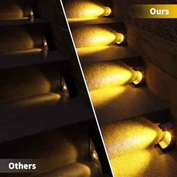 ROSHWEY Solar Step Lights for Deck, Patio, and Walkways