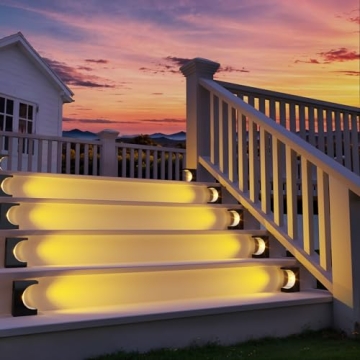 ROSHWEY Solar Step Lights for Deck, Patio, and Walkways