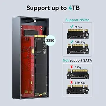 Yottamaster 40Gbps M.2 NVMe SSD Enclosure USB-C Aluminum