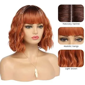 BESTUNG Short Copper Red Wigs for Women - Stylish & Natural