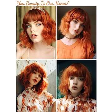 BESTUNG Short Copper Red Wigs for Women - Stylish & Natural