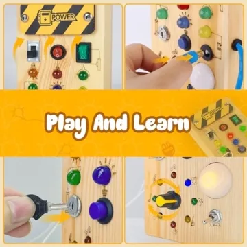 Montessori LED Busy Board Sensory Toy for Toddlers