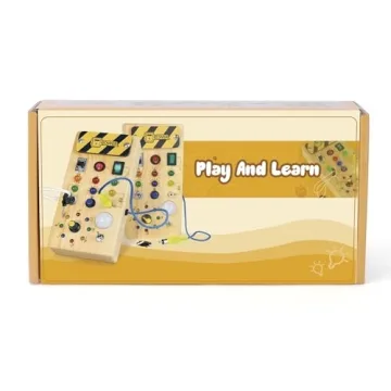 Montessori LED Busy Board Sensory Toy for Toddlers