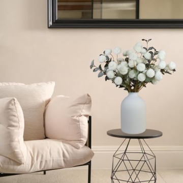 Stunning Faux Kiku Flowers - 10 Stems & 18 Eucalyptus