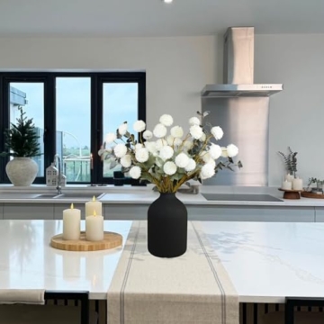 Stunning Faux Kiku Flowers - 10 Stems & 18 Eucalyptus