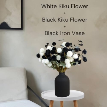 Stunning Faux Kiku Flowers - 10 Stems & 18 Eucalyptus