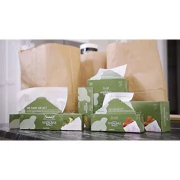 100% Compostable Food Storage Bags [Snack 50 Pack] Eco-Friendly Freezer Bags, Resealable Bags, Heavy-Duty, Biodegradable, Reusable, Off-White by Earth's Natural Alternative