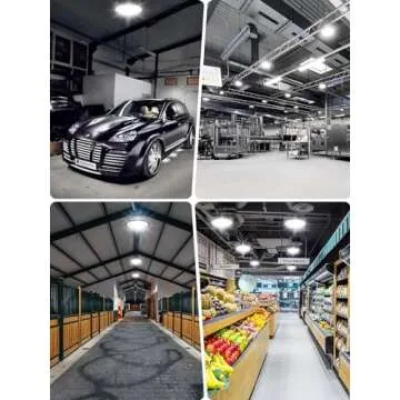 LED High Bay Light 200W, 20000LM UFO LED High Bay Light, 6000K LED Shop Lights High Bay Lights, IP54 Warehouse LED Lights Commercial Warehouse Area Light, Bay Lights-Bay Lighting for Garage Workshop
