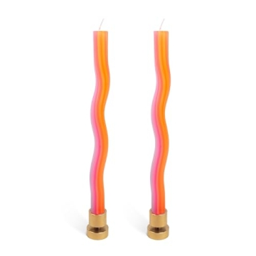Wiggle Candles - Playful Taper Candles in Bright Colors 2-Pack