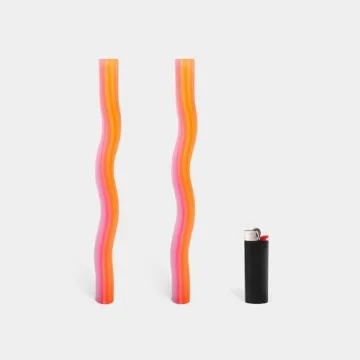 Wiggle Candles - Playful Taper Candles in Bright Colors 2-Pack
