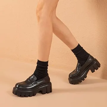 Stylish Beautoday Women's Platform Chunky Loafers