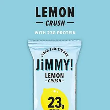 JiMMYBAR! Lemon Crush, Clean Protein Bars, High Protein, Low Sugar, Gluten Free, Energy Boost, 2.05 Ounce (Pack of 12)