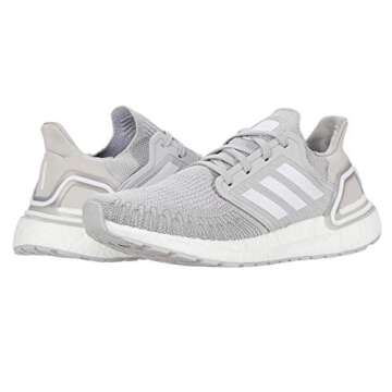adidas womens Ultraboost 20,Grey/White/White,10 M US