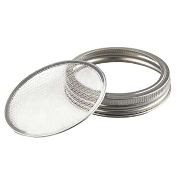 C CRYSTAL LEMON Sprouting Jar Kit – Sprouts Growing Kit with 32oz Glass Sprouting Jars with Screen Lids, Jar Stands, Drip Tray – Indoor Grow Kit for Alfalfa, Beans, Broccoli, Microgreens