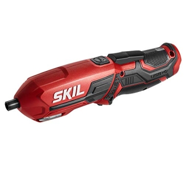 SKIL 4V Pivot Grip Rechargeable Cordless Screwdriver, Includes 9pcs Bit, 1pc Bit Holder, USB Charging Cable - SD561802