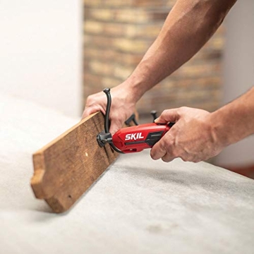 SKIL 4V Pivot Grip Rechargeable Cordless Screwdriver, Includes 9pcs Bit, 1pc Bit Holder, USB Charging Cable - SD561802