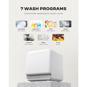 Silonn Portable Dishwasher with 6 Wash Programs