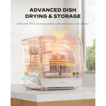 Silonn Portable Dishwasher with 6 Wash Programs