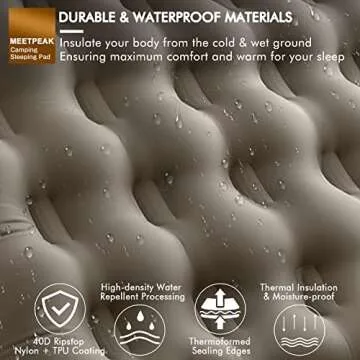 Ultra-Compact 5-Inch Inflatable Sleeping Pad for Camping